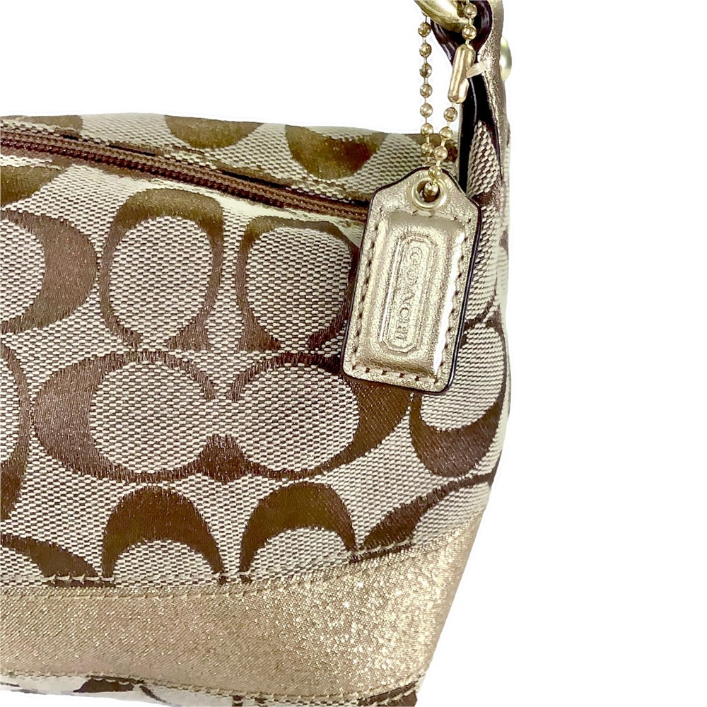 πHPππCOACH Mini PurseβLogo Pattern w/Gold - Picture 8 of 9